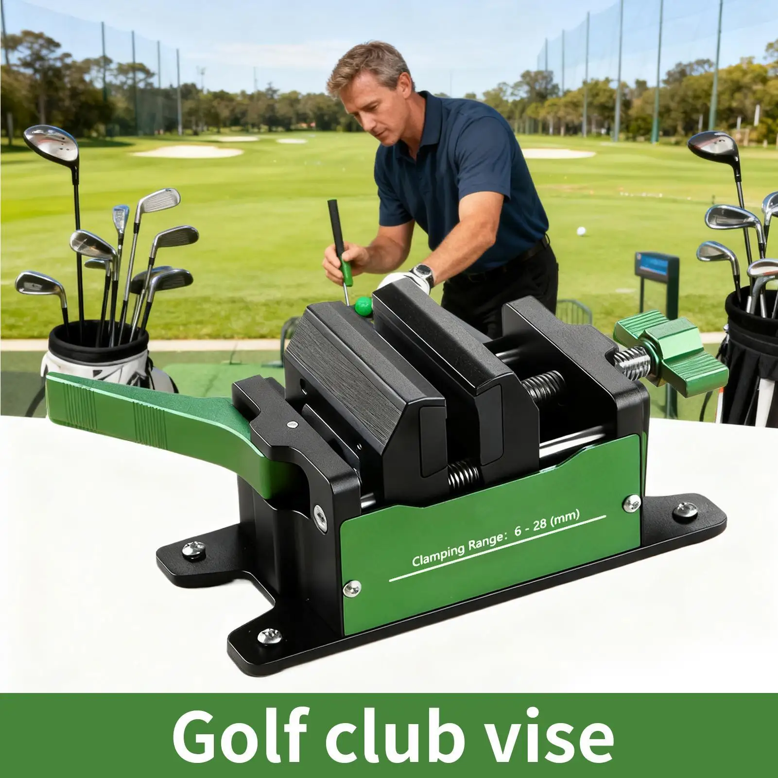 Golf Club Vice Golf Club Shaft Clamp Drivers Regripping Station For Men Women Woodworking Home Indoor Office Practice