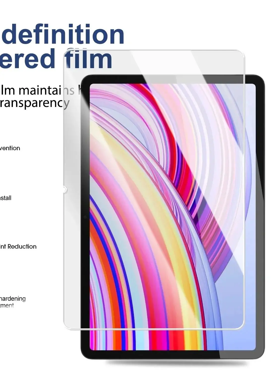 Kratzfester Schutz aus gehärtetem Glas für Redmi Pad 2 11 Zoll/Pad 2 Pro 12,1 Zoll Tablet-Displayschutzfolien Ultraklare Glasfolie