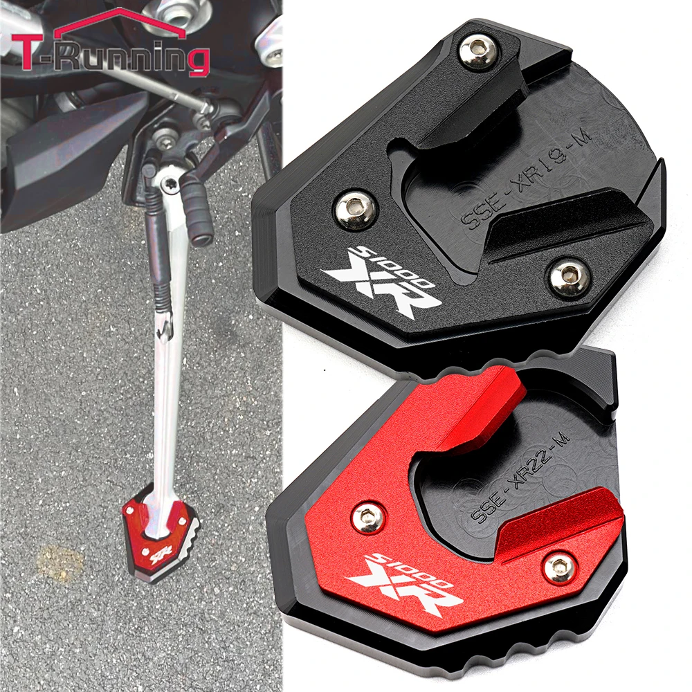 Acessórios da motocicleta Kickstand Lados Stand Extensão Ampliar Pad, Tampas de válvula de pneu, BMW S1000XR, S 1000 XR, 1000XR, 2017-2023