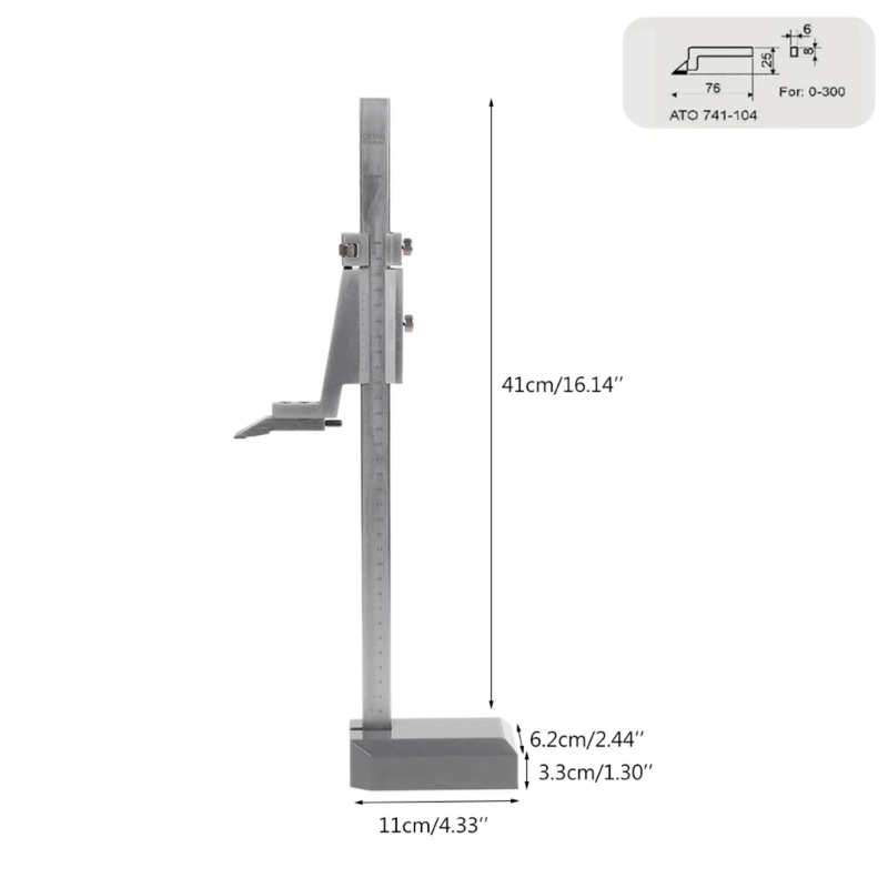 1PC Height Vernier Calipers Stainless Steel Vernier Gauge with Stand 0-300mm Woodworking Table Marking Ruler Dropshipping