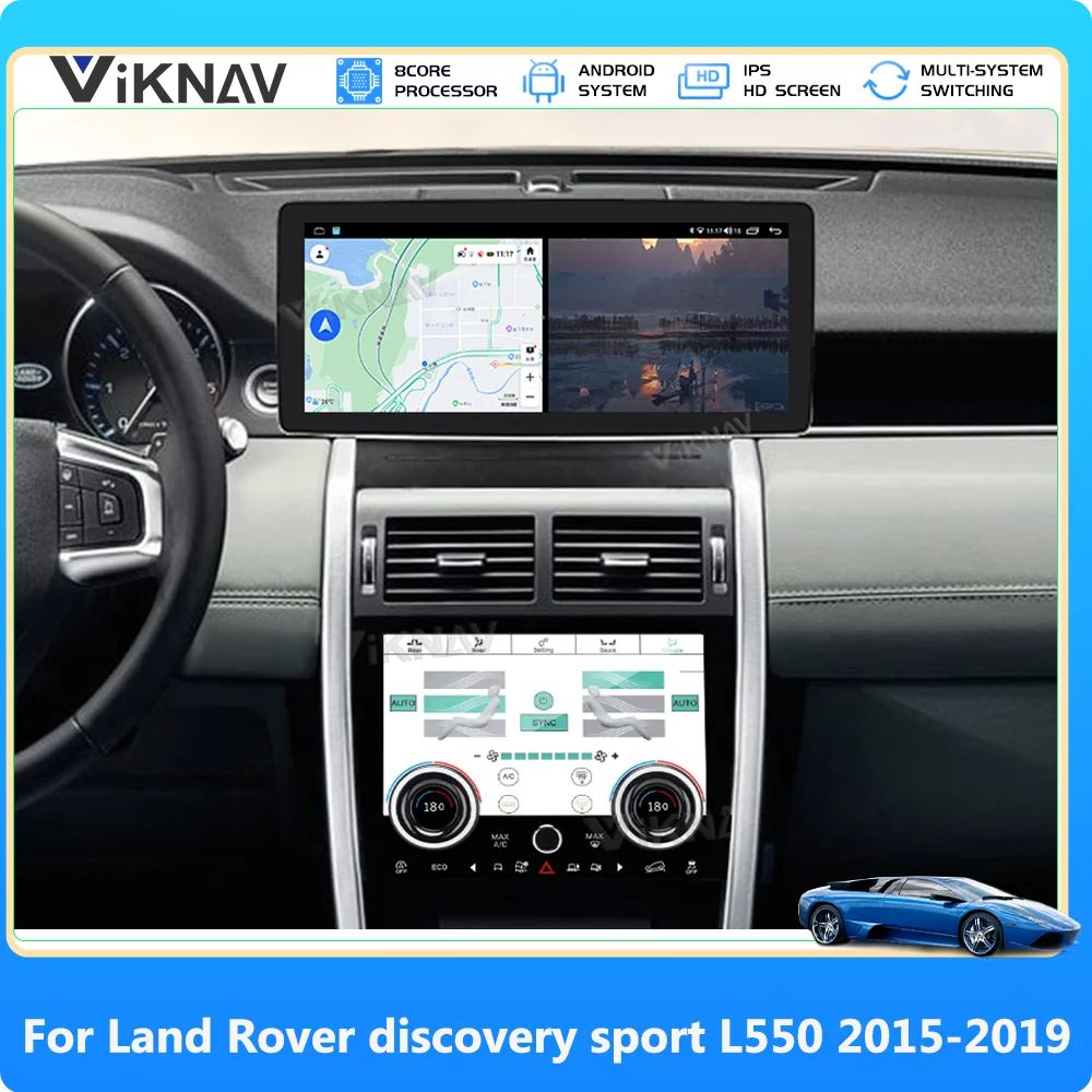 

Автомобильная магнитола Viknav на Android для Land Rover Discovery Sport L550 2015-2019 с сенсорным экраном 12,3 дюйма и GPS-навигацией для Carplay