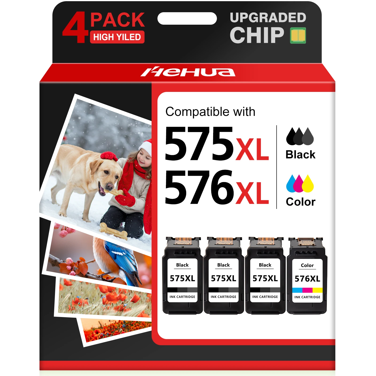 Pg-575Xl CL-576Xl Druckerpatronen Kompatibel für Canon Pixma Ts3350I Ts3750I Tr4750I Ts3752I Ts3751I 14ml