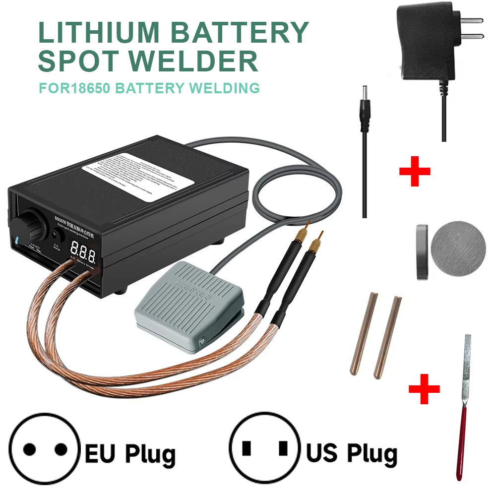 

Mini Spots Welding Machine 8000W Handheld Spot Welding Digital Display Rechargeable for 18650 Battery and Welding Nickel Strip