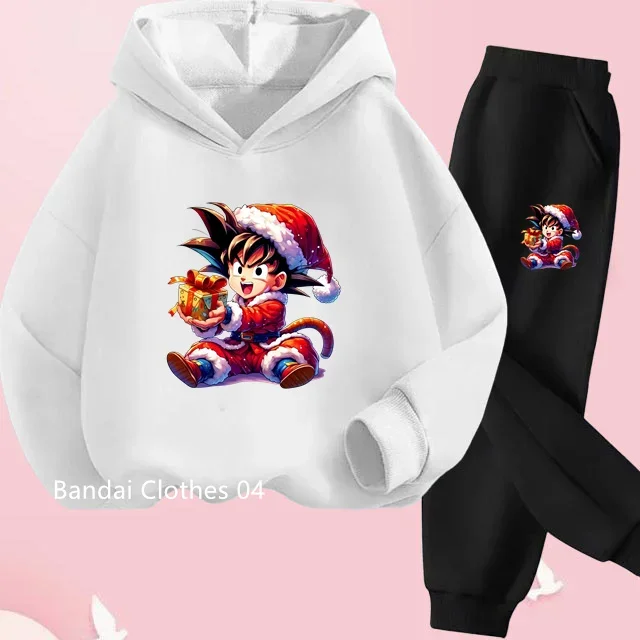 New Dragonball Goku Children\'s Clothing Boys Girls Christmas Gift Sweatshirt Spring and Autumn Casual Hoodie Pants Hoodies Set