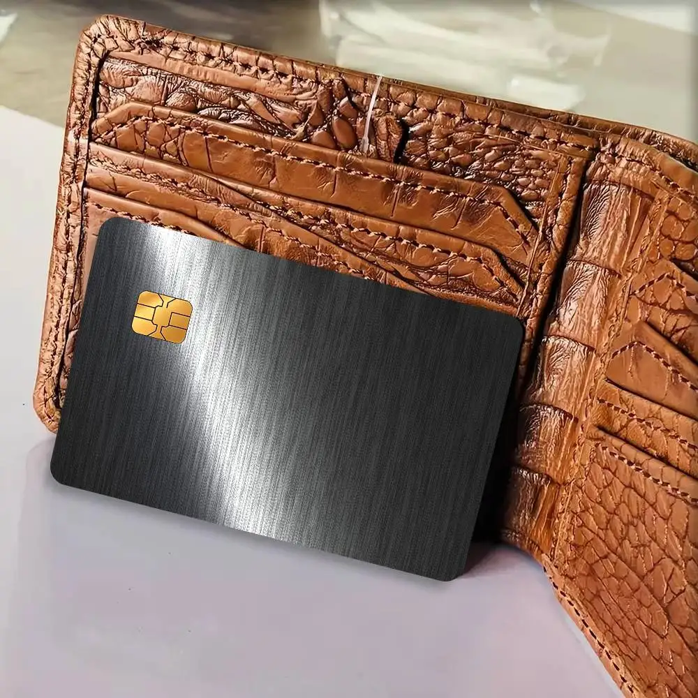 Metal Color   Anime 4pcs 1Set Funny Shell On Off Ultra Thin No Fade Sticker Skin Cover Film for Debit Credit Card