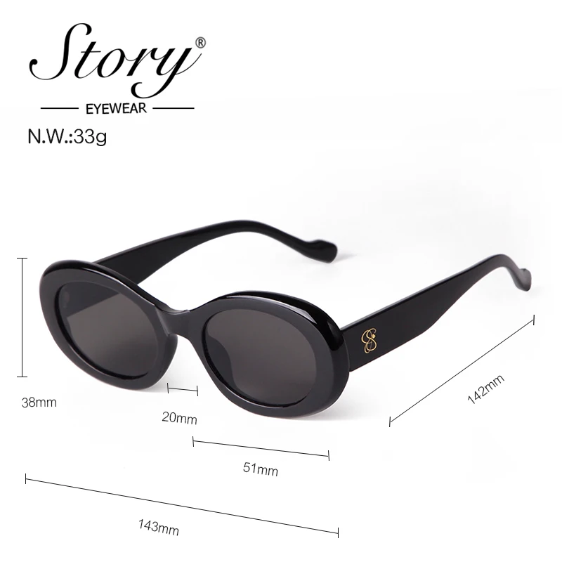 STORY Vintage Tortoiseshell Round Sunglasses for Women Men 2024 New Designer Retro Hawksbill Frame Oval Sun Glasses UV400 S24111