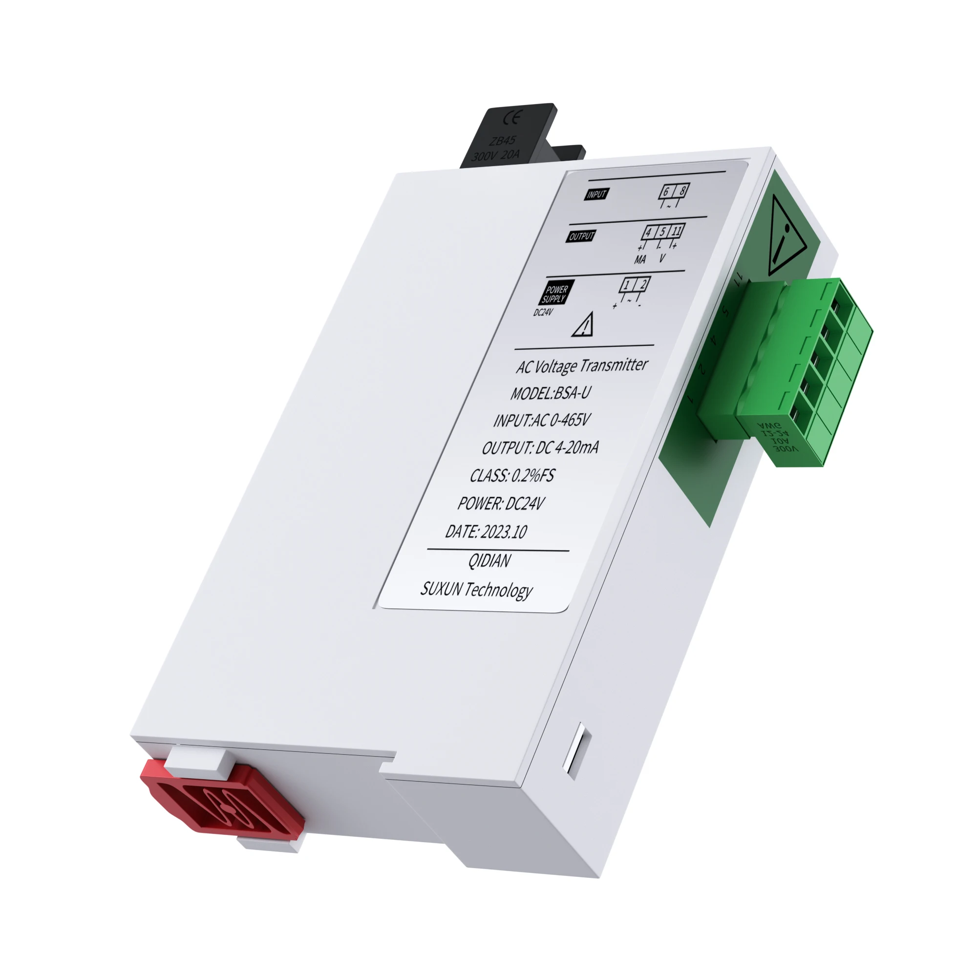 DC 24V AC Voltage Transmitter 0-1000V Low Temperature Drift Hall Voltage Sensor 4-20MA to 0-10V to RS485 AC Voltage Transducer