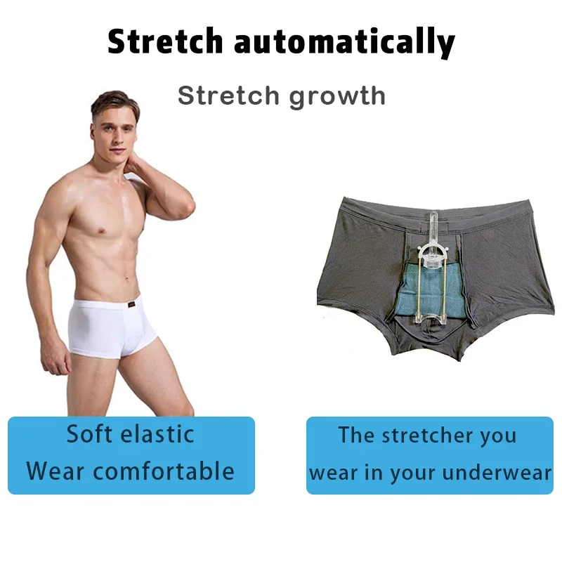 Man Boxers Physical Improve Penis Length Sexy Lingerie Underwear Male Breathable Briefs Gay Underpants for Short Dick Rise Grow