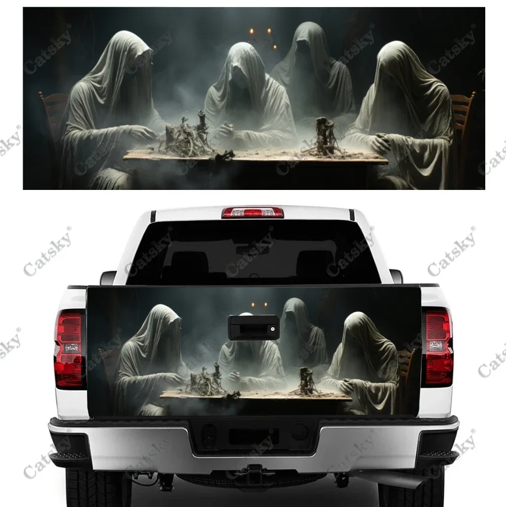 Essence of The Grim Reaper Truck Tailgate Wrap Professional Grade Material Universal Fit for Full Size Trucks Weatherproof