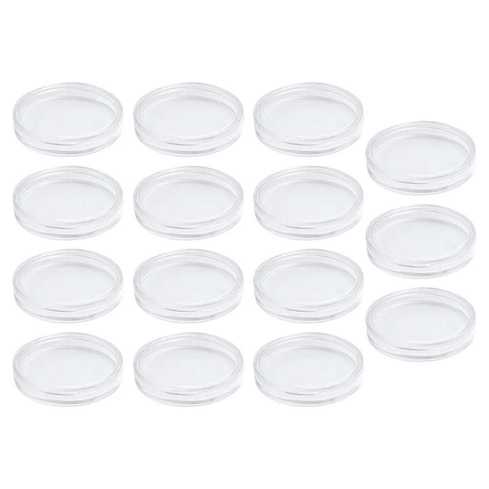 

50pcs Acrylic Coin Box Storage Boxes Collectors Vintage Supplies Holders Case Clear Dustproof Display Gift Organizer