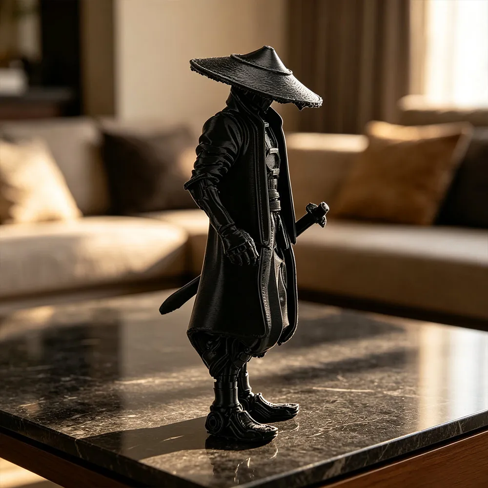 Fashion Funny Ninja Statue Decorative Model Multi-functional 3D Printed Warrior Ornament Creative Desk Decoration Desk