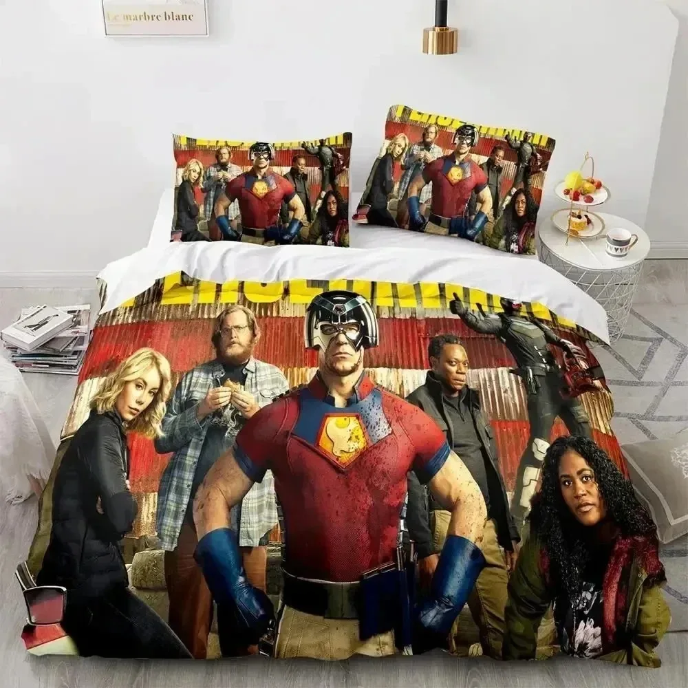 

3D Print Peacemaker Bedding Set Duvet Cover Bed Set Quilt Cover Pillowcase king Queen Size Boys Adult Bedding Set