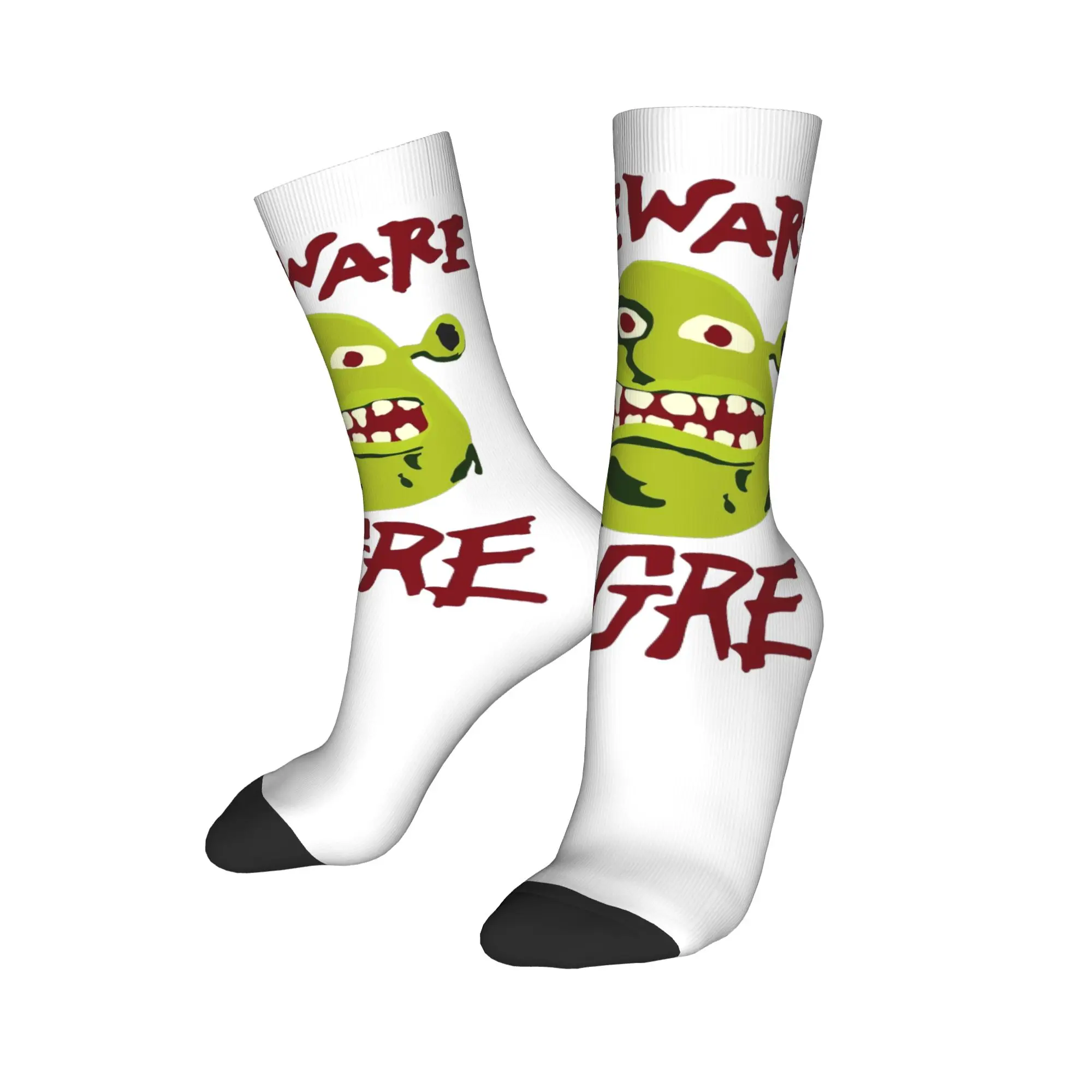 

Зимние теплые забавные женские и мужские носки Shreks Beware Ogre, нескользящие носки для экипажа