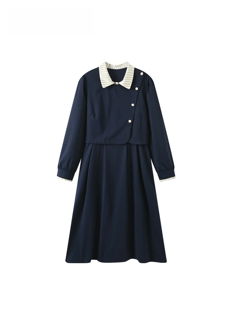 

Большие размеры Ne Long Sve Dr, повседневная осенняя модная студенческая юбка для больших размеров, женская юбка трапециевидной формы из полиэфирного волокна