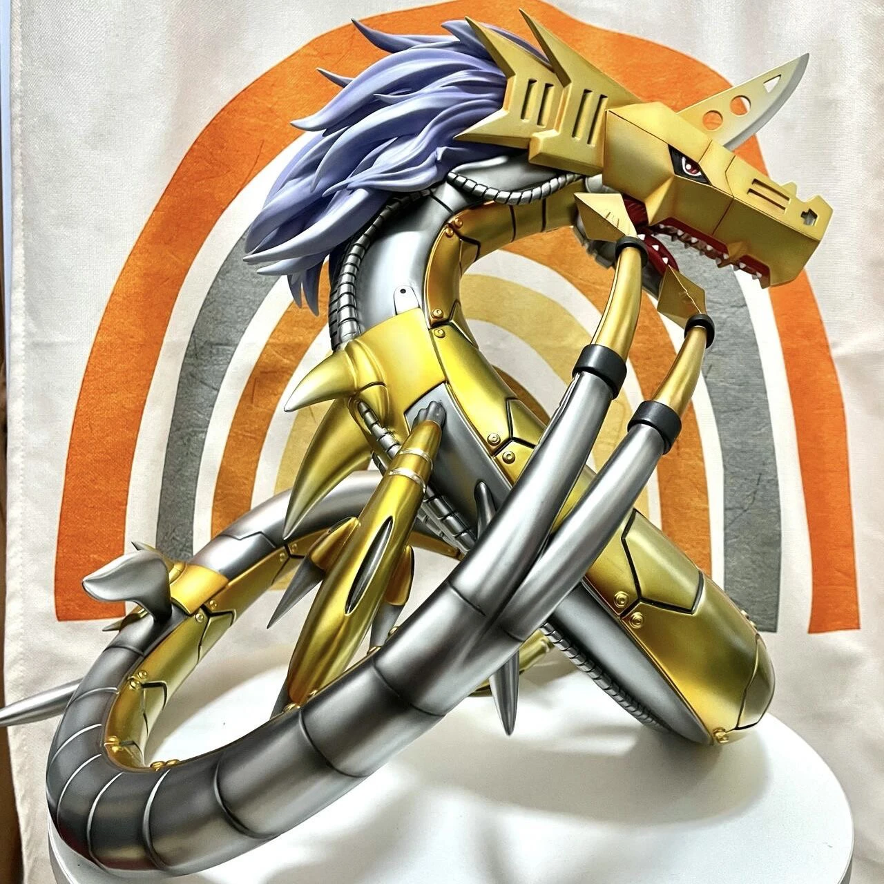 25cm Digimon Adventure Anime Figure Metal Seadramon Action Figureine Gk Pvc Statue Model Collect Decoration Toys For Kid Gifts