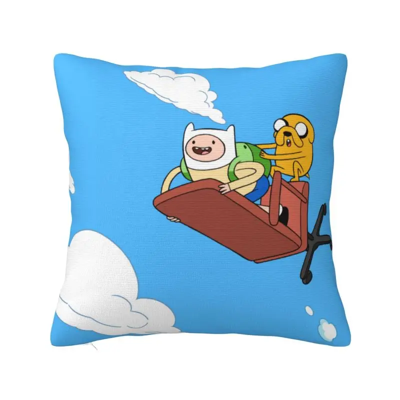 Custom Finn Jake Anime Cushion Cover Decoration 3D Printing A-Adventure Time Throw Pillow for Sofa Double Side