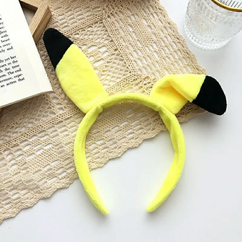 Pokémon lightning patterned washing headband, lightweight vintage daily wear hair accessory set with clips and scrunchies