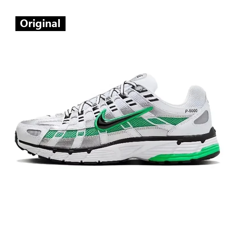 Nike P-6000 men's sports shoes Breathable comfortable shock absorption retro fashion running shoes CD6404-104