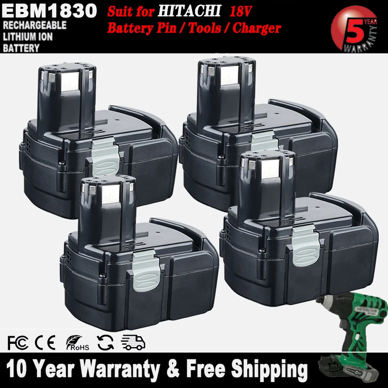 

[1/2/4 упаковки] 18 В 7,0 Ач EBM1830 литий-ионный аккумулятор, замена штифта для электроинструментов Hitachi 18 В BCL1815 BCL1820 BCL1825 BCL1830 аккумулятор