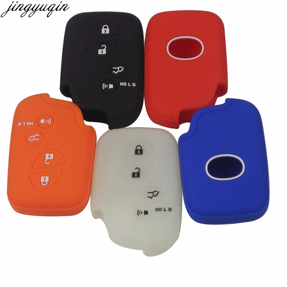 Jingyuqin 10ps 4 Buttons Remote Silicone Key Fob Protect Cover Case For Lexus IS250 ES240 ES350 RX270 RX350 RX300 Keyless Holder