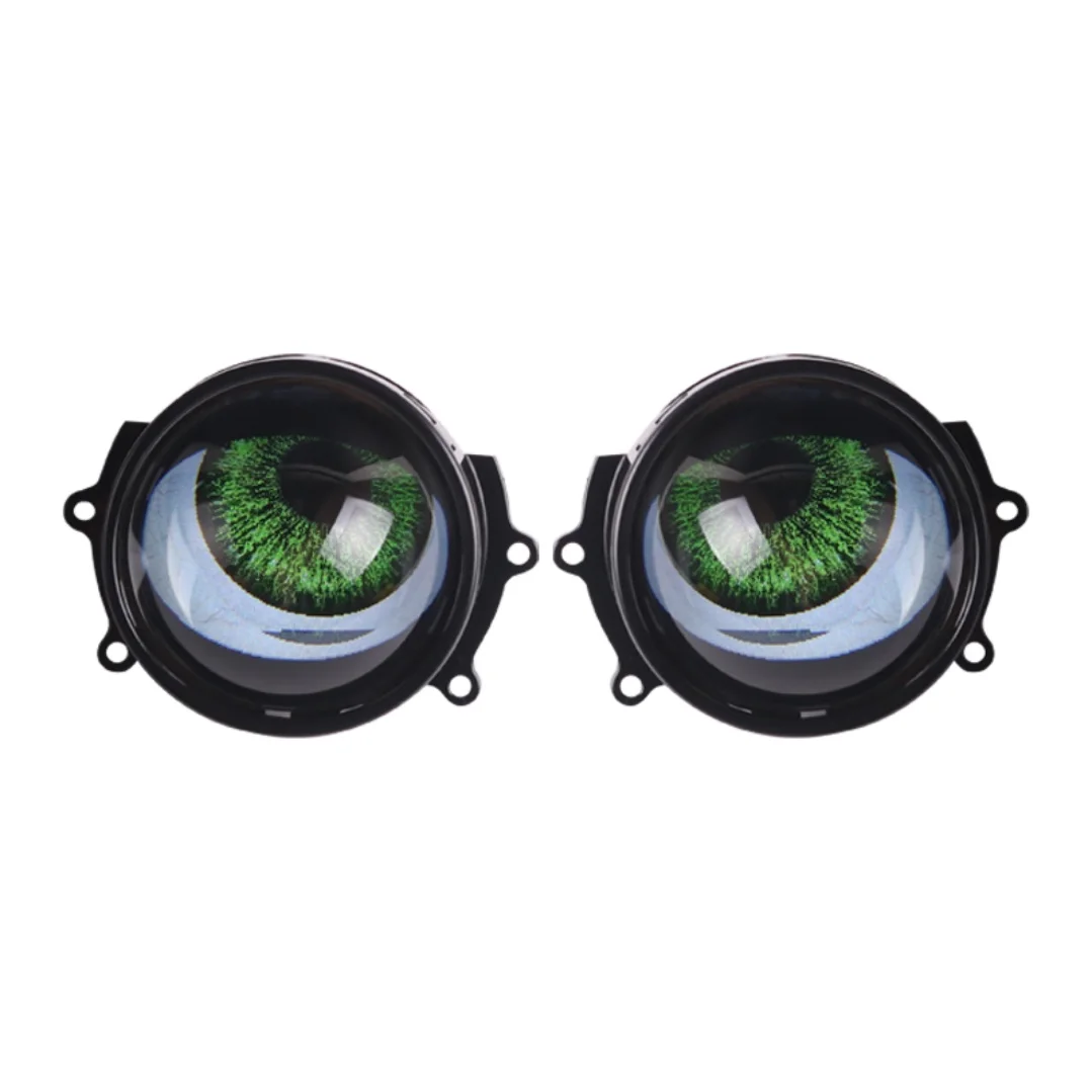Sanvi Devil Angel Eye 3.0 Inch Dynamic Blink 8 Light Models 1.5W 12V LED Projector Car Bulbs for Fitment New