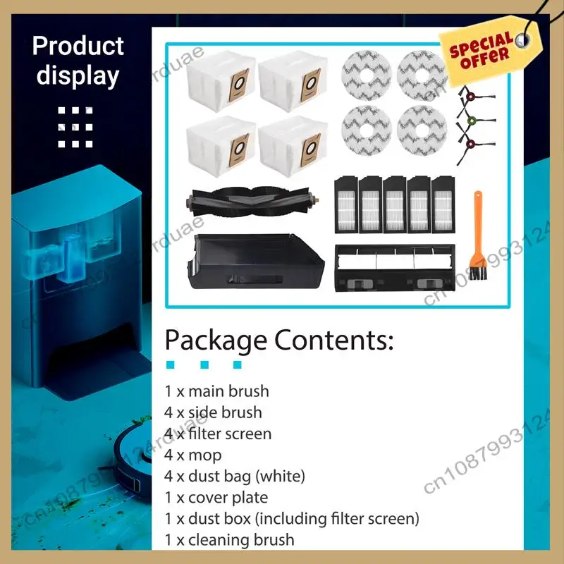 

A75T Replacement For ECOVACS DEEBOT X1 OMNI TURBO Vacuum Cleaner High Capacity Accessories