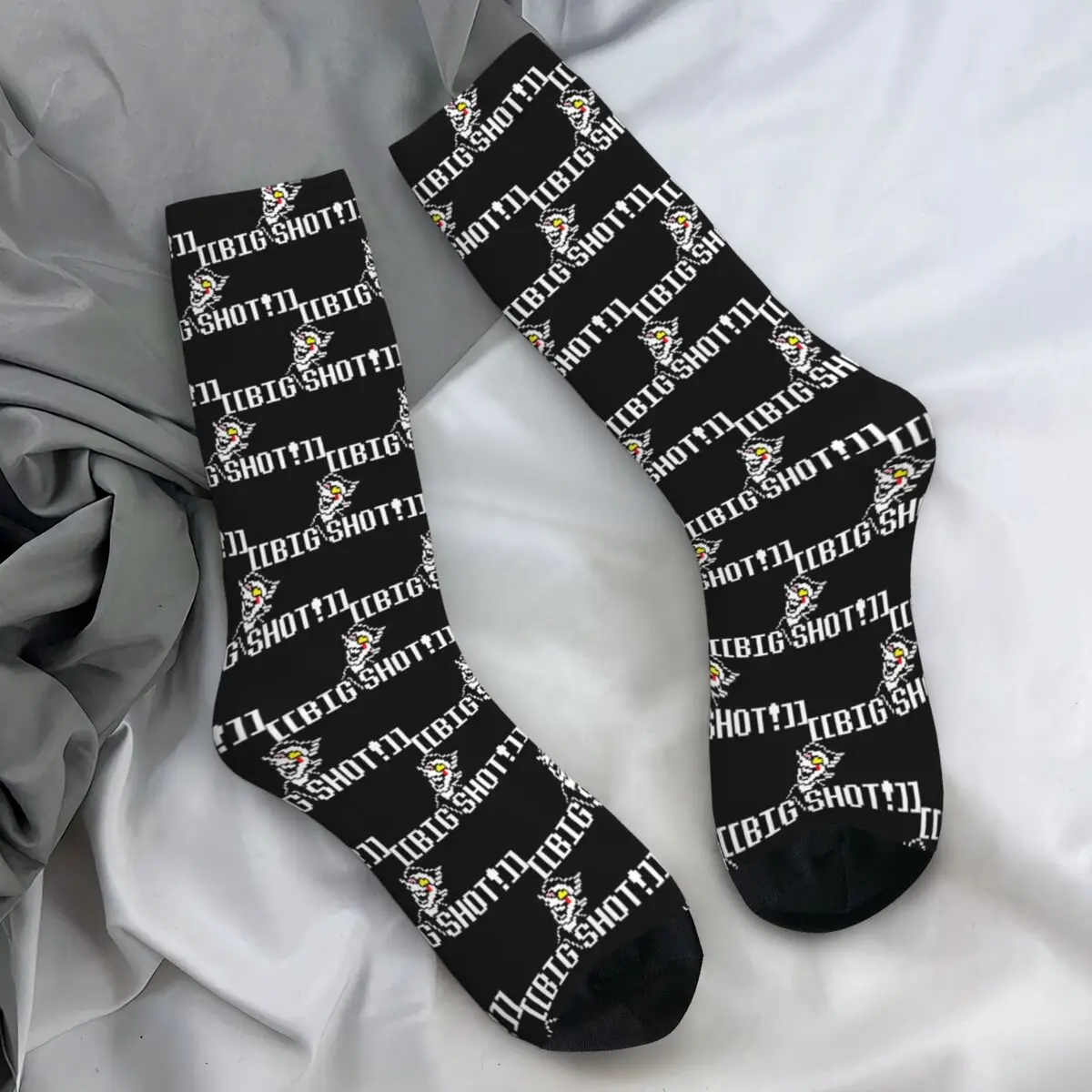 Men Socks Deltarune Spamton Undertale Stockings Winter Fashion Soft Socks Graphic Outdoor Non Skid Socks