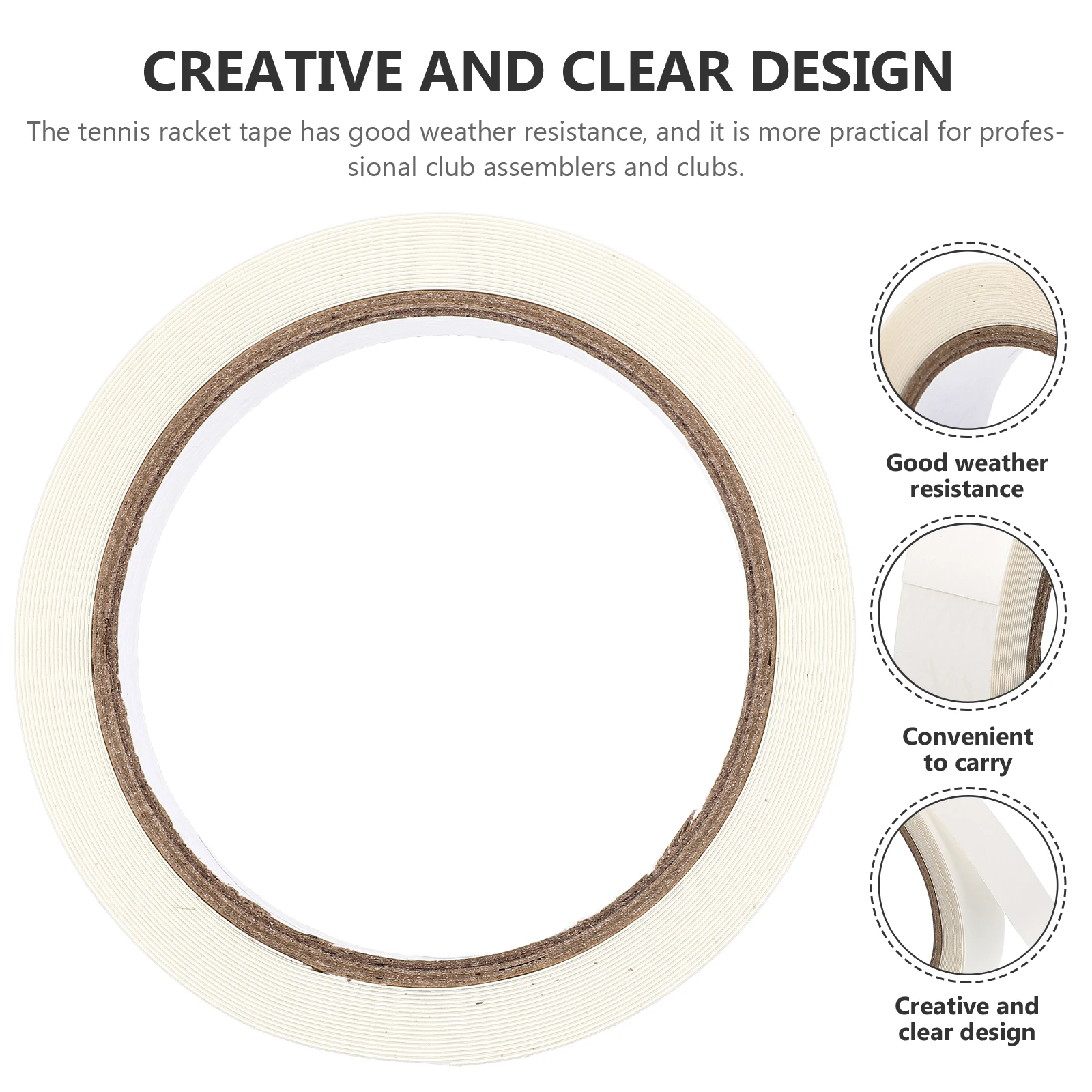 

1pc 1 Roll Tennis Frame Tape Transparent Tpu Anti-Scratch Protective Tape Clear Durable Portable Tennis Racket Protection Sport