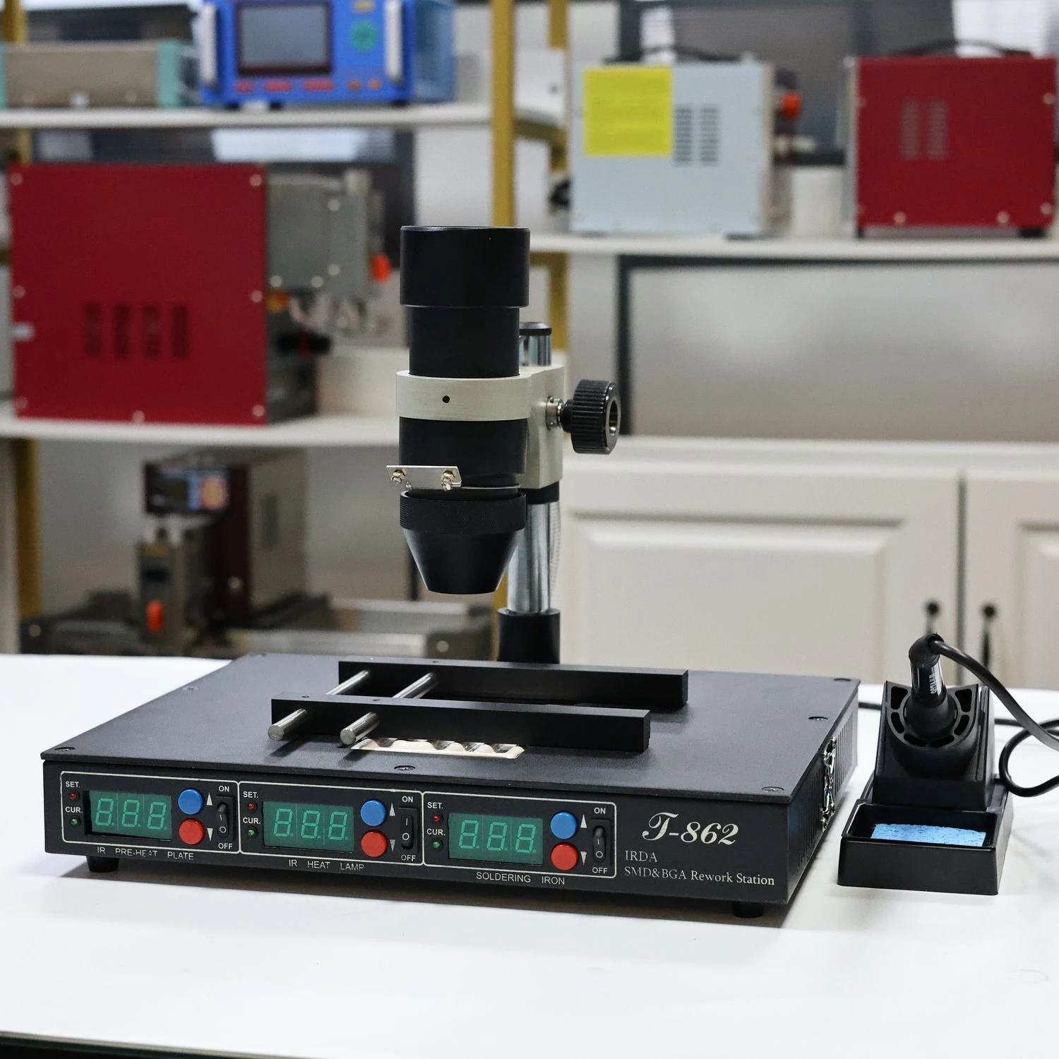 Nuevo soldador PUHUI T-862 IRDA SMD BGA IR Estación de Reparación máquina de Reparación soldador infrarrojo SMT soldador máquina de reparación