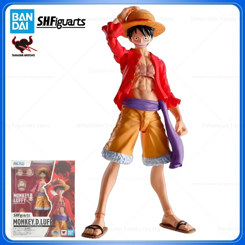 

In Stock Bandai Original SHF The Raid on Onigashima Anime One Piece Luffy Action Figure Model Toy Collection Gift DT