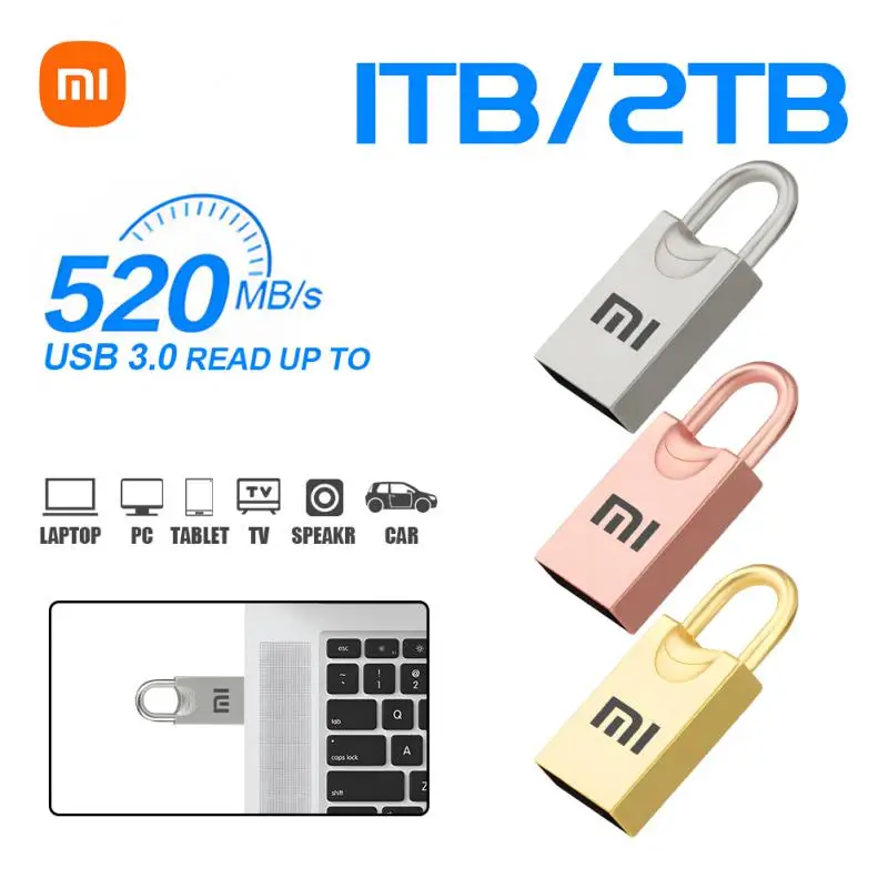 Xiaomi-Mini memoria Usb 3,0 de 2TB, Pendrive de Metal tipo C OTG de alta velocidad, resistente al agua, 1TB, 512GB