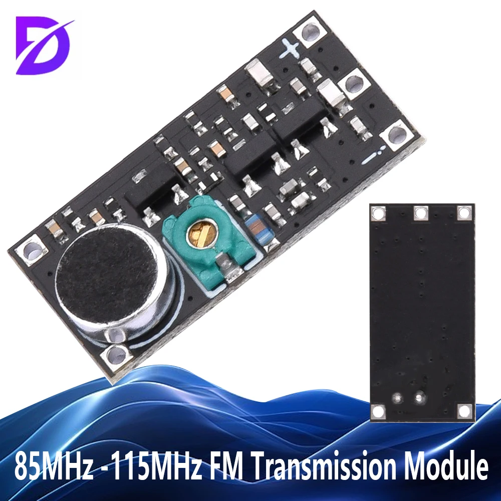 5Pcs/1Pcs 88-115MHz FM Transmitter Module with Microphone DC 2V 9V 9mA Wireless Car FM Radio Trasmitter Board for Arduino Phone