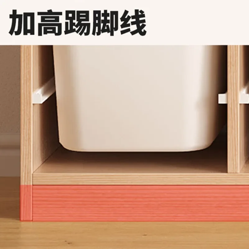 ตู้เก็บของเด็ก ตู้ลิ้นชักไม้จริง ความจุขนาดใหญ่ ชั้นวางหนังสือ ชั้นวางของ ชั้นวางแบบผสมผสาน ตู้เก็บของสำหรับเด็ก