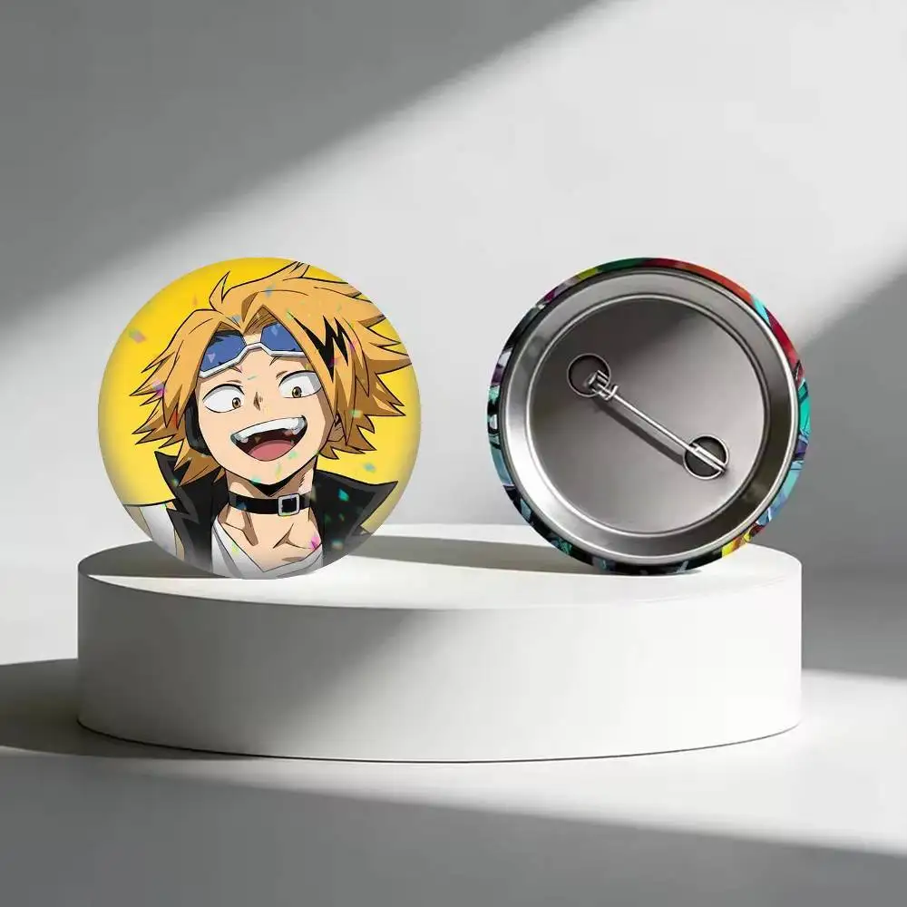 D-Denki Kaminari Cartoon  25 32 44 58 75mm Badges Personalized Round Brooches Pins Accessory Gift