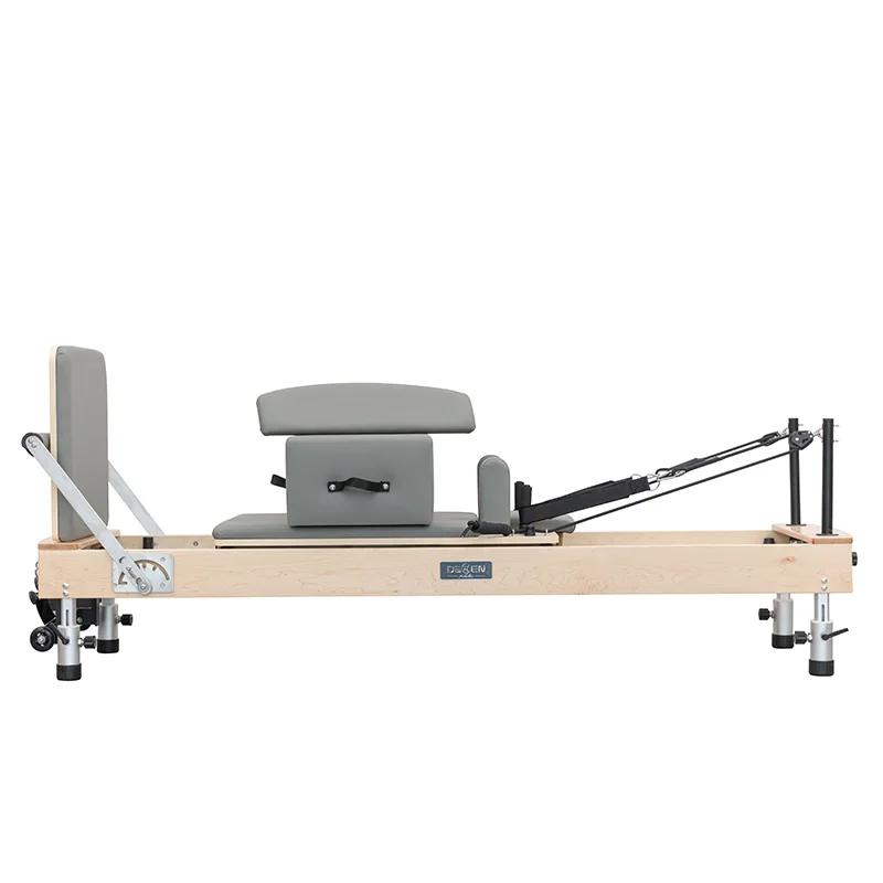

Portable Durable Maple Wood Pilates Reformer Machine Adjustable Steel & PU with Jumping Board for Body Fitness & Studio Usage