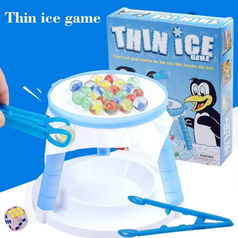 Jeu de glace fin pingouin brise-glace éducatif, perles de défi, jeu de société interactif, Mini jeu à deux joueurs, jeu de Table de glace mince