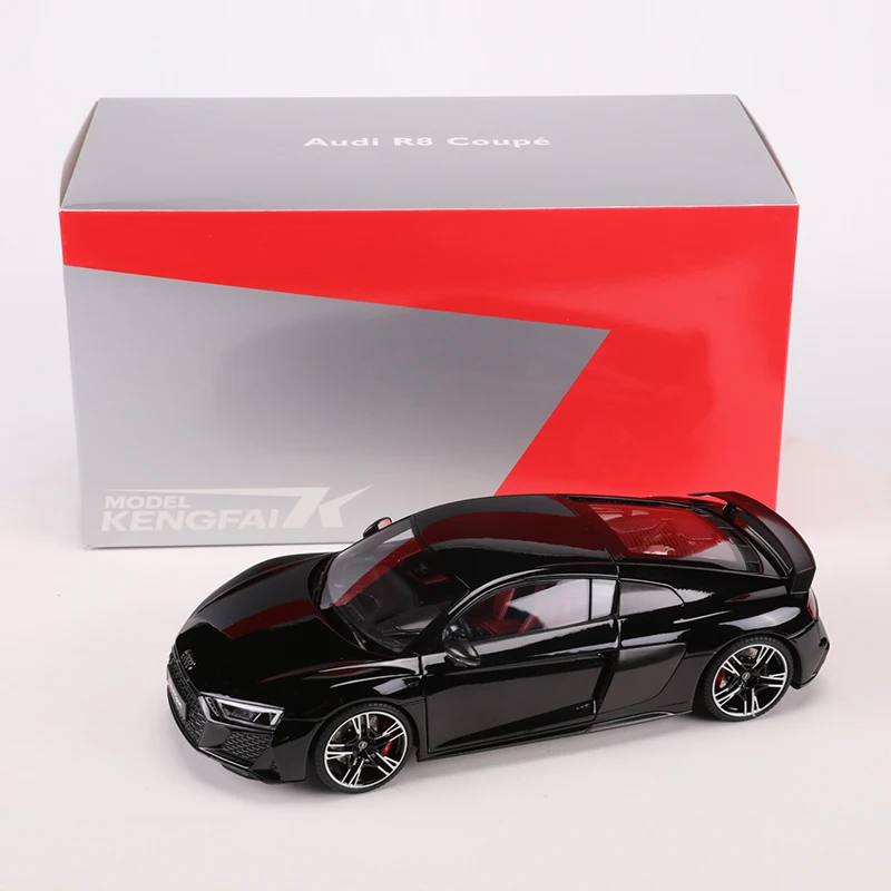 KENGFAI 1:18 AUDI R8 Diecast Alloy Model Car Miniature Sportcar Metal Vehicle  Open All Door