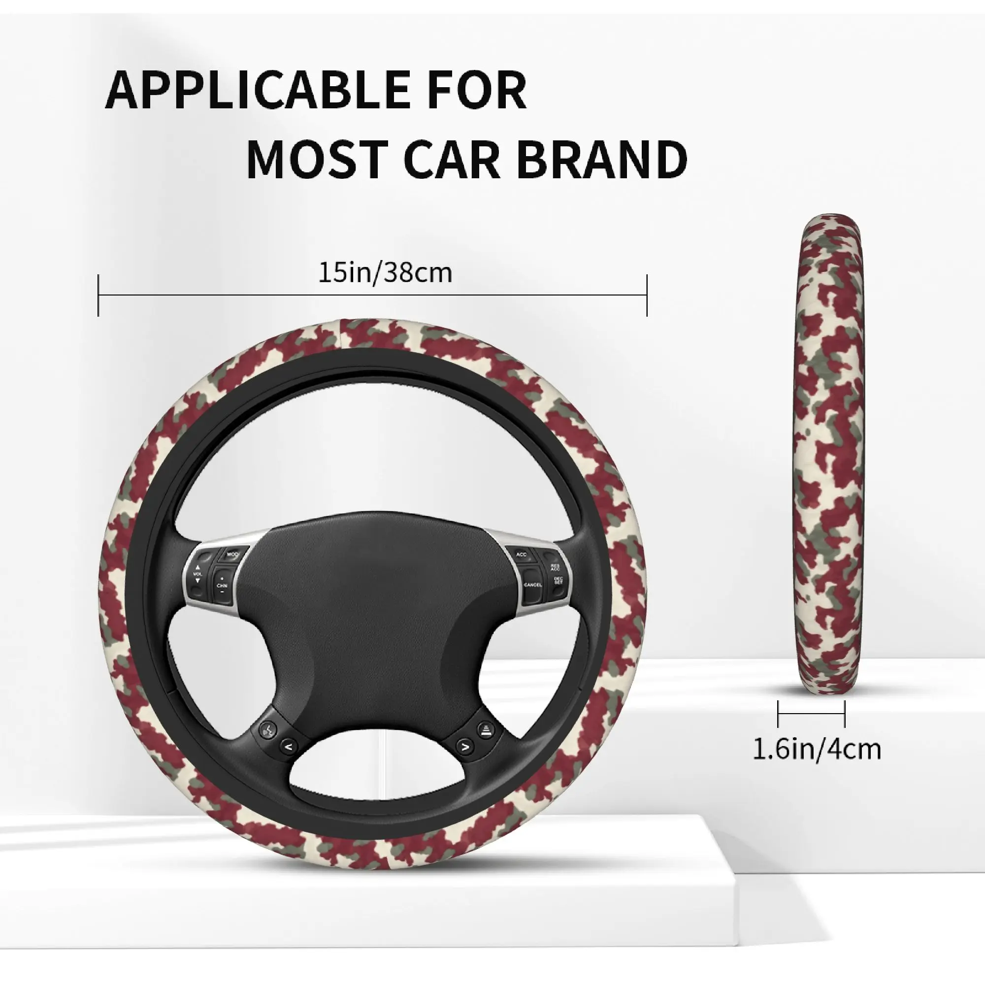 Camo Camouflage Car Steering Wheel Cover 37-38 Anti-slip  Steering Wheel Protective Cover Elastische Car Accessories - view 5