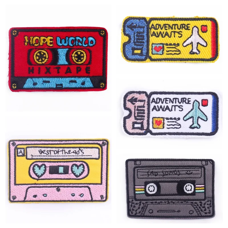 

30 шт./лот роскошная винтажная мультяшная лента с вышивкой в виде самолета нашивка с буквами для рубашки сумки аксессуар для украшения одежды рукоделие сделай сам аппликация