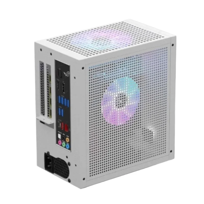 GEEEK M21 / M31 Mini ITX Computer Case, Supports 120mm AIO Liquid Cooler, Low-Profile GPU and 1U Flex ATX PSU, Compact Small