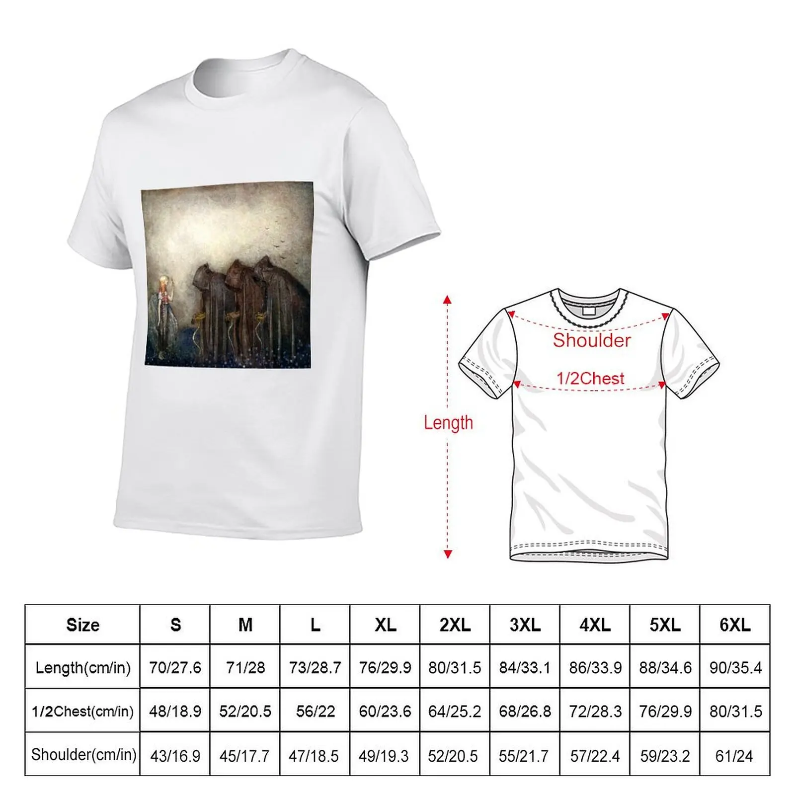 The Gold Key - John Bauer T-Shirt t shirts for man pack white t shirts for man graphic funny T-Shirt