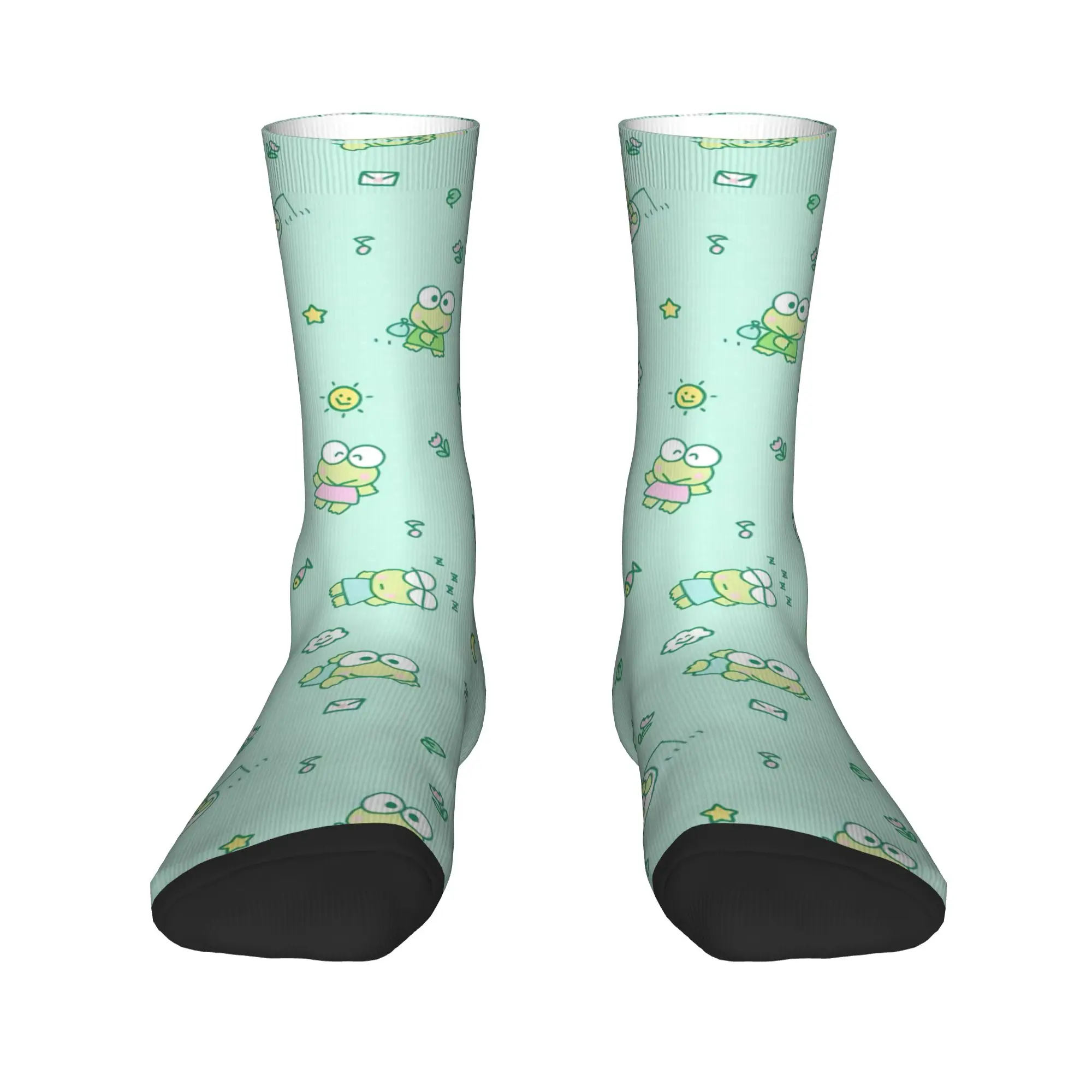 Keroppi kerokero جوارب مخصصة Harajuku الجوارب الخريف عدم الانزلاق الجوارب الرجال الرياضة في الهواء الطلق جوارب ناعمة متوسطة