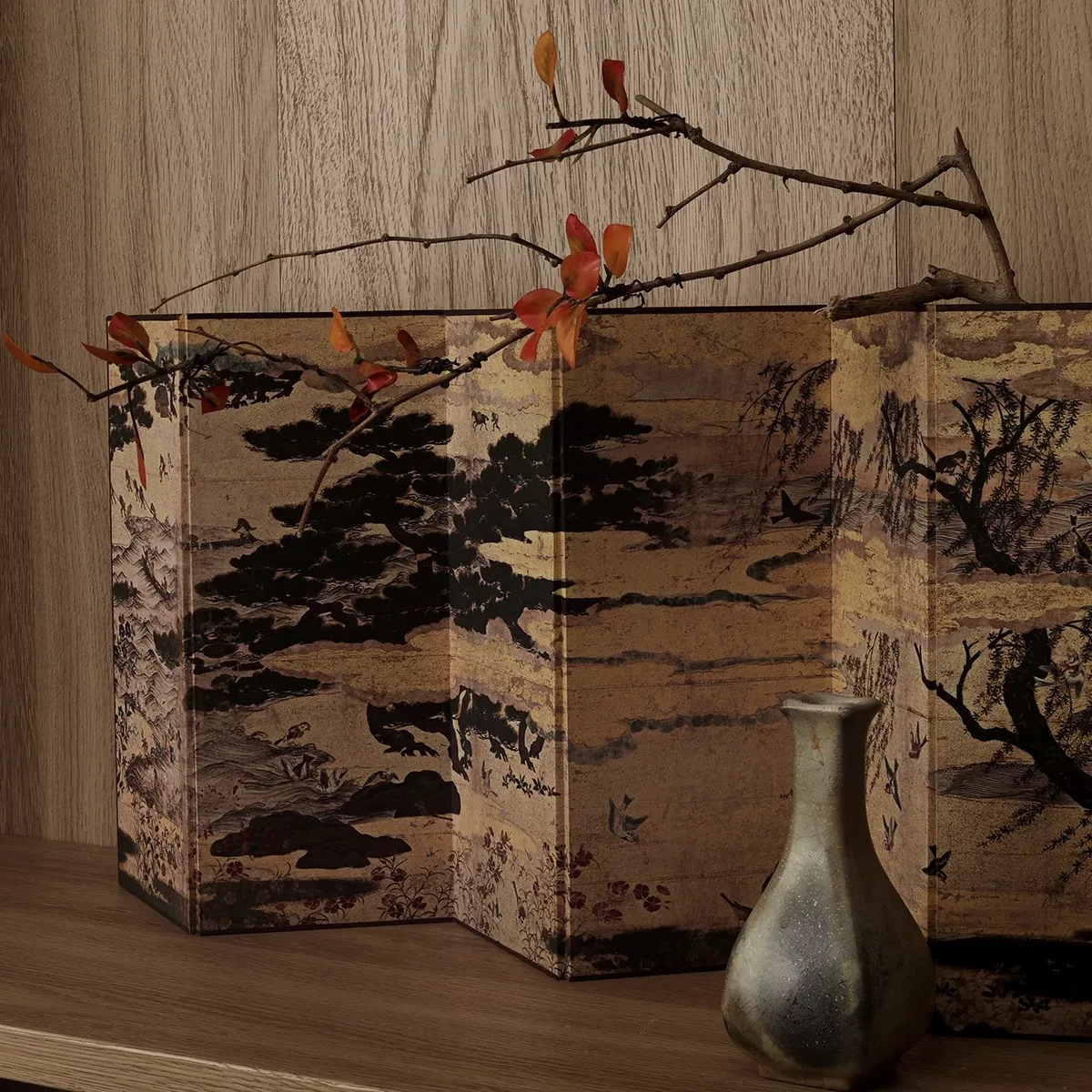 Desktop small screen rice paper antique tea table zen accessories national style merchandise gifts