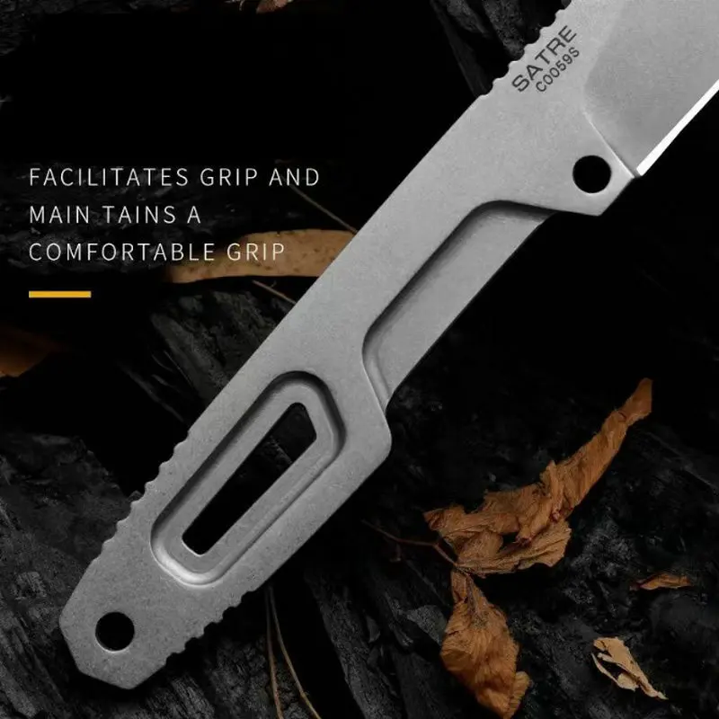 Trskt SATRE N690 arandelas de cuchillos de cuello de acero caza táctica cuchillos para acampar al aire libre regalo de cocina herramienta EDC con Kydex Dropshipping