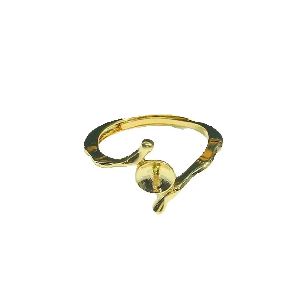

Adjustable Gold Plated Pearl Ring Settings Findings & Accessories - for Jewelry Making Bulk Wholesale Craft Supplies 8-10mm