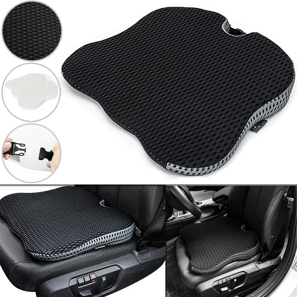 Universal Car Seat Memory Foam Cushion Front Seat Anti-slip Heightening Pad Driver Enhanced Driving Vision Auxiliary Accessories