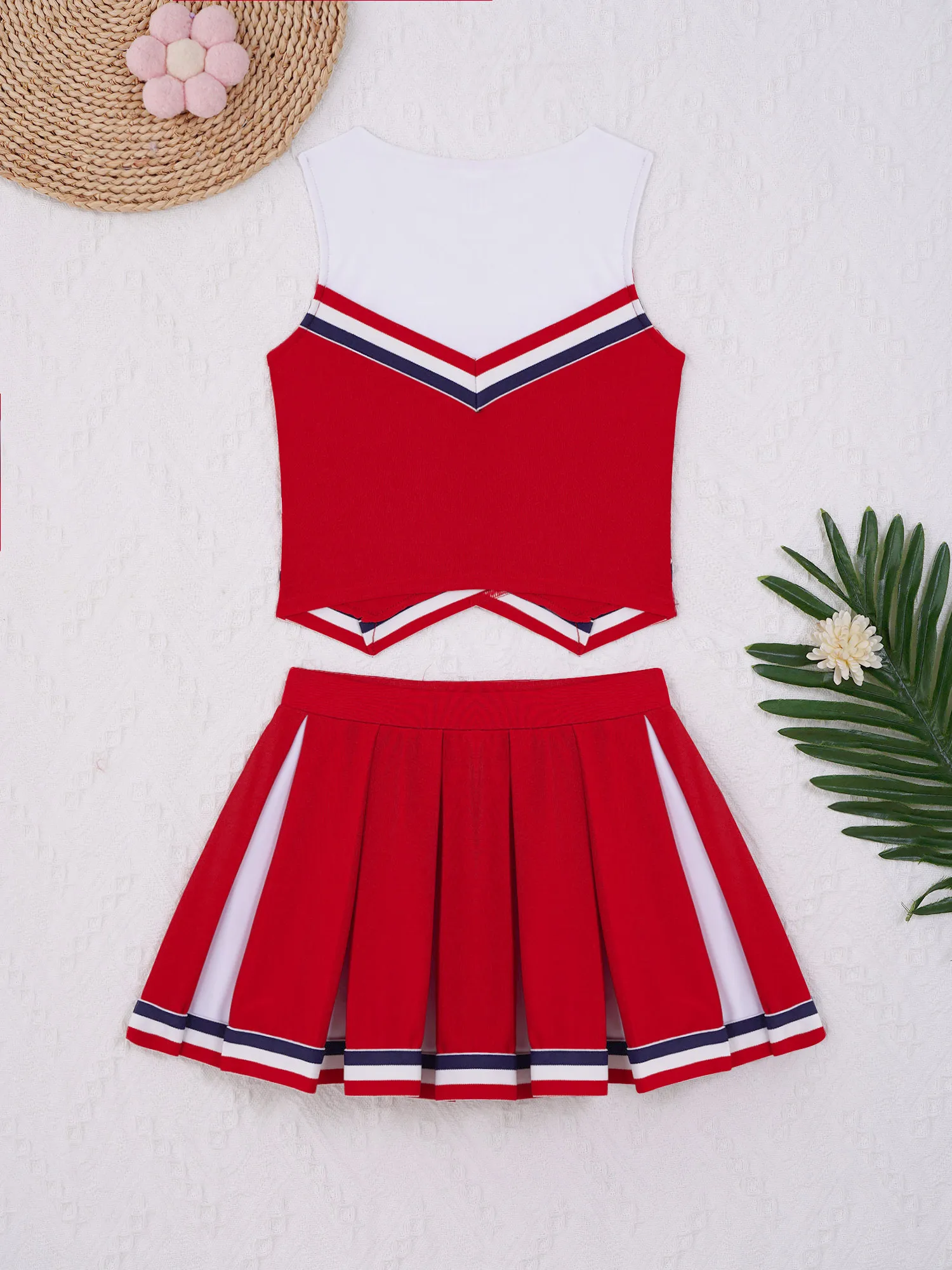 Meisjes Cheerleader Kostuum Outfit Middelbare School Muzikale Cheerleading Uniform Sets Halloween Cosplay Party Jurk Balzaal Dress-Up