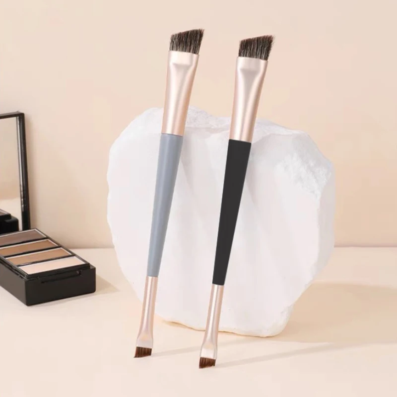 Pinceau eye-liner professionnel à double tête, outils de maquillage pour contour des sourcils