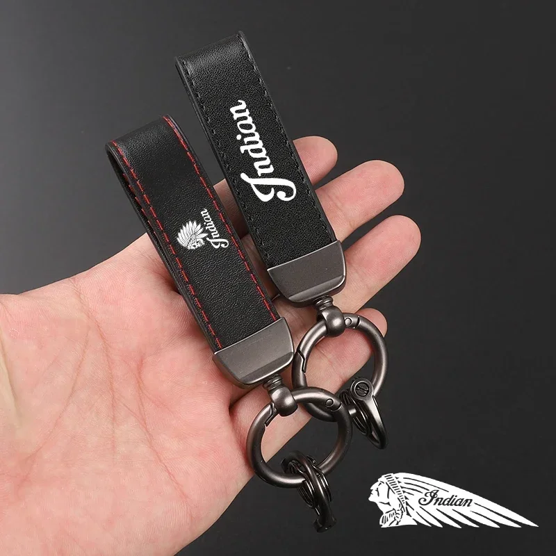 High-Grade Suede Leather Motorcycle Keychain Keyring for Indian CHIEF Chieftain Roadmaster Scout Springfield