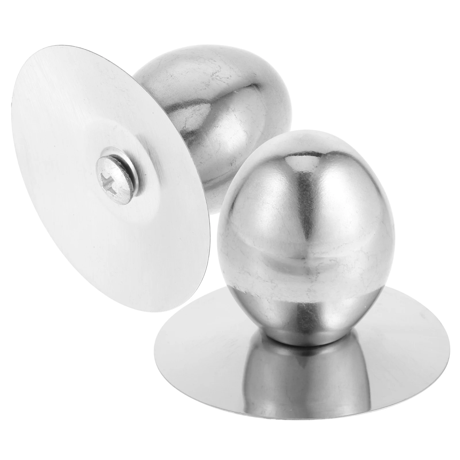 

2pcs Stainless Steel Pot Lid Replacement Knobs Universal Fit For Cookware Covers Pan Casserole Kettle Handles Kitchen Silver